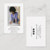 Moderne Business Consultant Foto Business Card Visitenkarte (Vorne/Hinten)