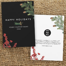 Moderne Business Corporate Pine Cone Weihnachtskar