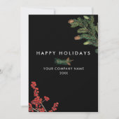 Moderne Business Corporate Pine Cone Weihnachtskar (Vorderseite)