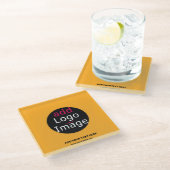 Moderne Business Custom Macaroni & Käse Hue Glasuntersetzer (Schrägansicht)