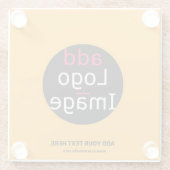 Moderne Business Custom Macaroni & Käse Hue Glasuntersetzer (Rückseite)