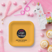 Moderne Business Custom Macaroni & Käse Hue Pappteller (Party)