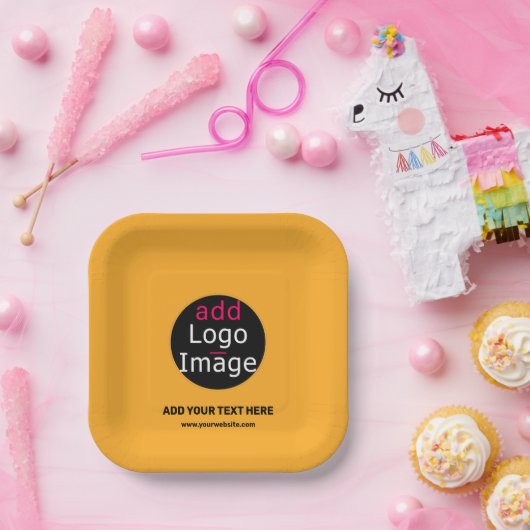 Moderne Business Custom Macaroni & Käse Hue Pappteller (Party)