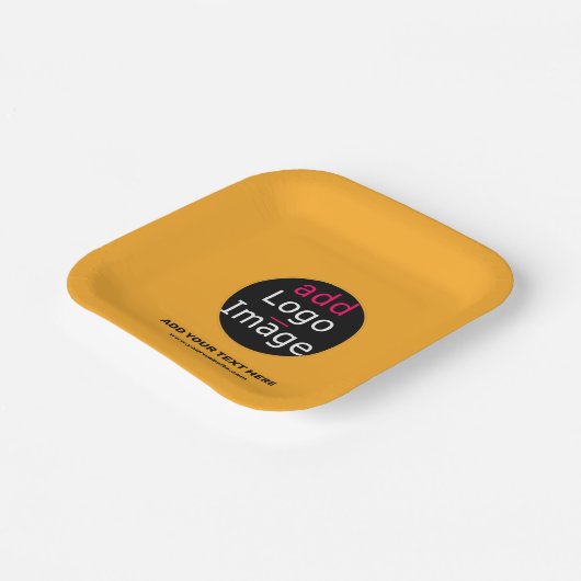 Moderne Business Custom Macaroni & Käse Hue Pappteller (Gewinkelt)