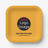 Moderne Business Custom Macaroni & Käse Hue Pappteller (Vorderseite)