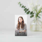 Moderne Business Foto Business Card Visitenkarte (Stehend Vorderseite)