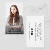 Moderne Business Foto Business Card Visitenkarte (Vorne/Hinten)