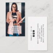 Moderne Business Foto Business Card Visitenkarte (Vorne/Hinten)
