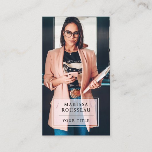 Moderne Business Foto Business Card Visitenkarte (Vorderseite)