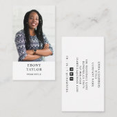 Moderne Business Foto Business Card Visitenkarte (Vorne/Hinten)