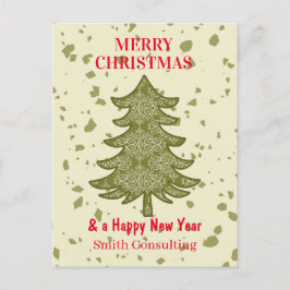 Moderne Business Holiday Card Frohe Weihnachtsbaum Feiertagspostkarte