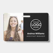 Moderne Business ID Card, Mitarbeiter QR Abzeichen Ausweis (Vorderseite)