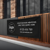 Moderne Business-Logo-Werbemesse Schwarz Banner