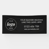 Moderne Business-Logo-Werbemesse Schwarz Banner (Horizontal)
