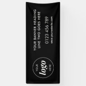 Moderne Business-Logo-Werbemesse Schwarz Banner (Vertikal)
