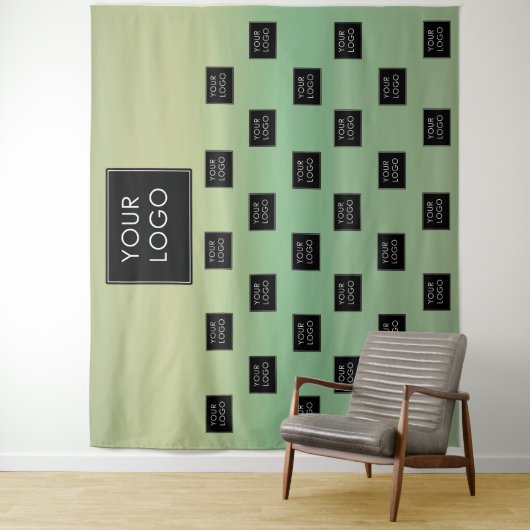 Moderne Business Logos Sage Ombre Fair Hintergrund Wandteppich (Beispiel)