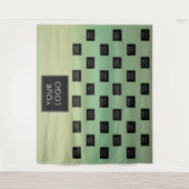 Moderne Business Logos Sage Ombre Fair Hintergrund Wandteppich (Vorderseite)