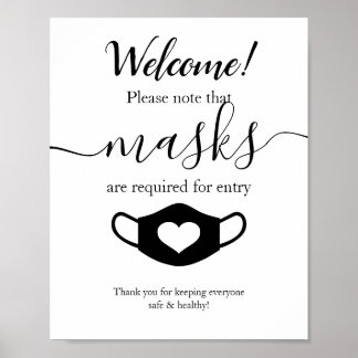 Moderne Business Safety Tragen Sie Ihre Gesichtssy Poster