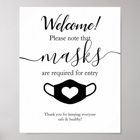 Moderne Business Safety Tragen Sie Ihre Gesichtssy Poster (Vorne)