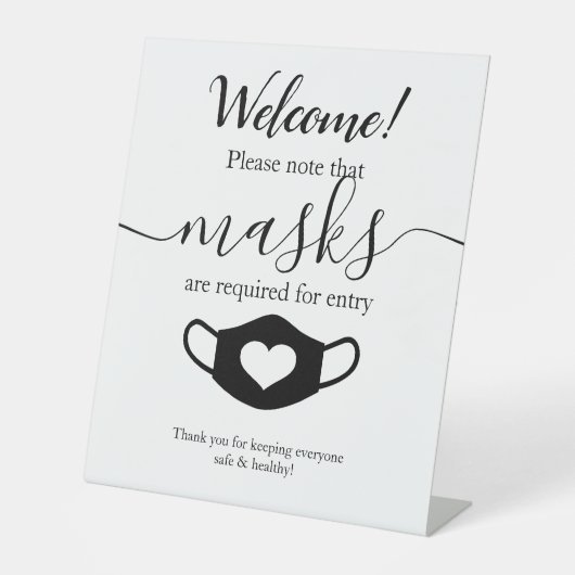 Moderne Business Safety Wear Ihr Gesicht Maske Scr Sockelschild (Vorderseite)