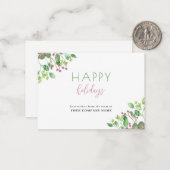 Moderne Business-Urlaubskarte Mitteilungskarte (Vorderseite/Rückseite Beispiel)