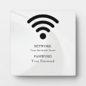 Moderne Business-Wifi-Netzwerk und Passwort Schwar Fotoplatte (Vorderseite)