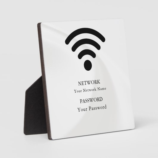 Moderne Business-Wifi-Netzwerk und Passwort Schwar Fotoplatte (Vorderseite)