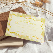 Moderne Butter-Gelbe Hochzeitkarte RSVP Karte