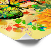 MODERNE BUTTERFLIES FARBFLIEGEN FARBIGE RAINBOW-SO POSTER (Ecke)