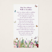 Moderne Butterfly-Gedenkkarte (Rückseite)