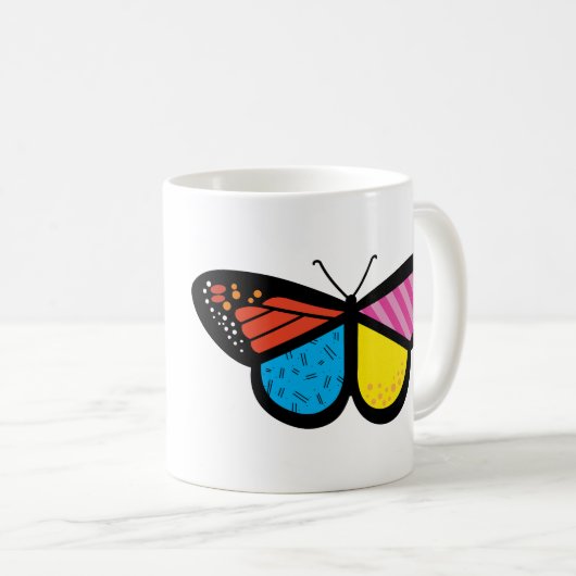 Moderne Butterfly-Tasse Kaffeetasse (VorderseiteRechts)