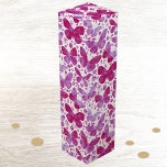 Moderne Butterfly Wasserfarbe Magenta Rosa Weinbox<br><div class="desc">Magenta rosa und weiße Aquarellmalt Schmetterlingsmalerei. Originelle Kunst von Nic Squirrell.</div>