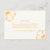 Moderne buttergelbe Blütenhochzeit Begleitkarte (Vorderseite)