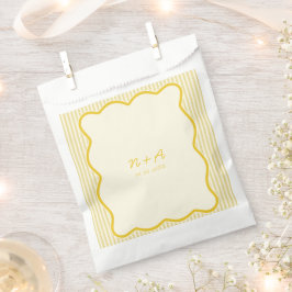 Moderne Buttergelbe Hochzeit Geschenktütchen