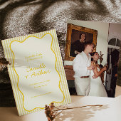 Moderne Buttergelbe Hochzeit retten das Datum Save The Date