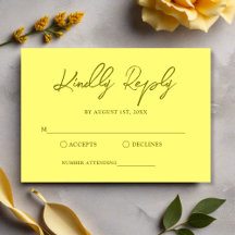 Moderne Buttergelbe Hochzeit