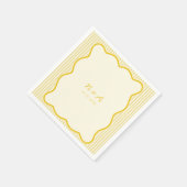 Moderne Buttergelbe Hochzeit Serviette (Ecke)