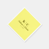 Moderne Buttergelbe Hochzeit Serviette (Ecke)