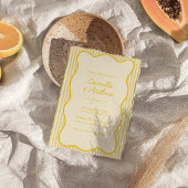 Moderne Buttergelbe Hochzeitseinladung Einladung