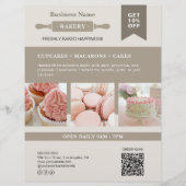 Moderne Button Bäckerei Business Flyer (Vorne)