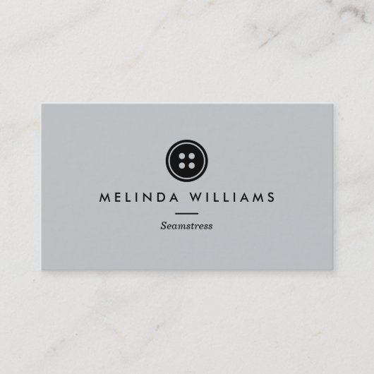 Moderne Button-Logokombinationen - Nahtstelle, Näh Visitenkarte (Vorderseite)