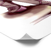 Moderne Button-up Girl Illustration Poster (Ecke)