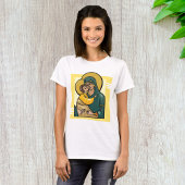 Moderne byzantinische Jungfrau Mary and Child Reli T-Shirt