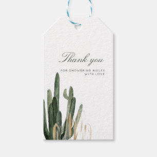 Moderne Cactus Baby Gift Tag - 2 x 1,5 Zoll  Geschenkanhänger