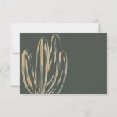 Moderne Cactus Baby Shower Diaper Raffle Card (Rückseite)