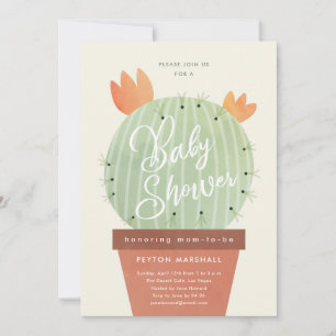 Moderne Cactus Baby Shower Einladung