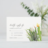 MODERNE CACTUS FLORAL GARDEN WASSERFARBE UAWG RSVP KARTE (Stehend Vorderseite)