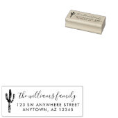 Moderne Cactus Script-Rücksendeadresse Gummistempel (Stempel)