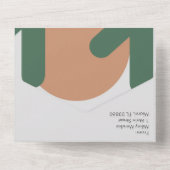 Moderne Cactus Sun Bio Script Wedding All In One Einladung (Rückseite)