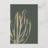 Moderne Cactus Wedding Information QR Code Karte (Rückseite)